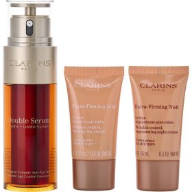 Clarins by Clarins Double Serum 50ml + Extra-Firming Day Cream AST 15ml + Extra-Firming Night Cream AST 15ml + Double Serum Eye Sachet 0.9ml --4pcs